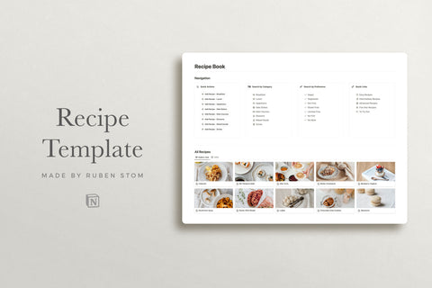 Notion Recipe Template Ruben Stom Design
