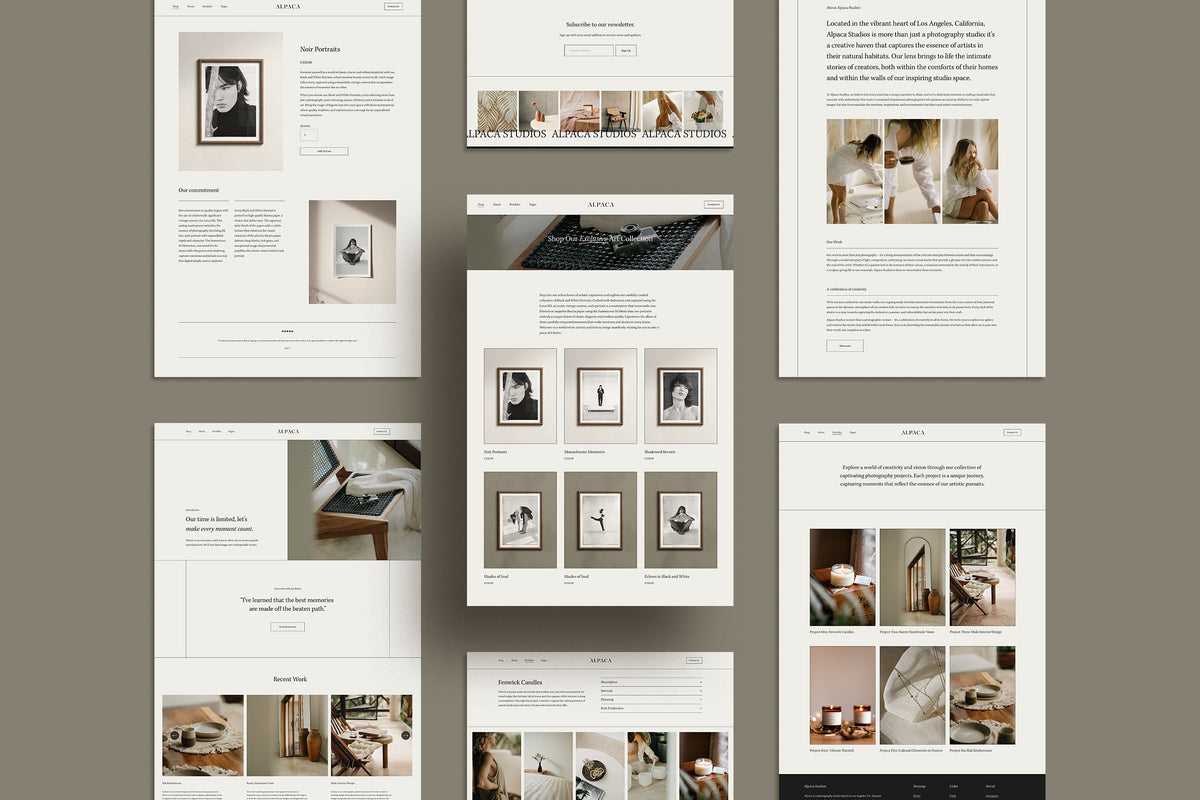 Alpaca Squarespace 7.1 Website Theme – Ruben Stom Design